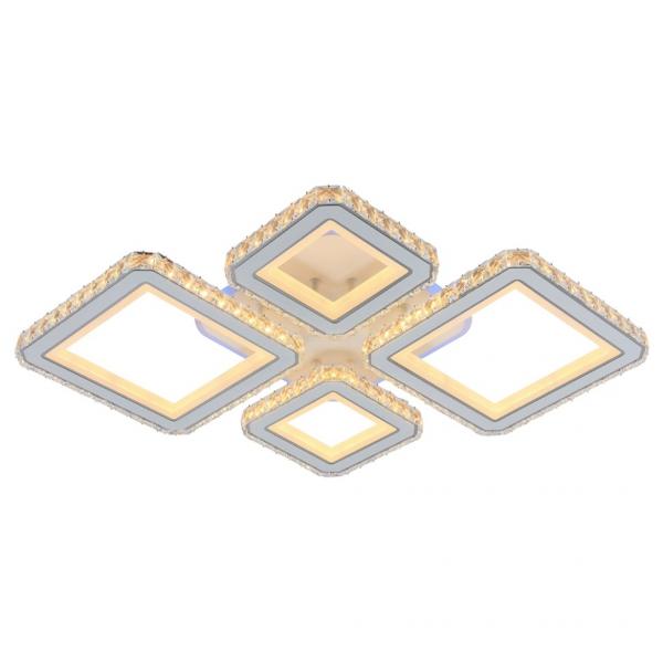 Светодиодная диммируемая люстра с ПДУ Profit Light 8048/2+2 WHT 200W+8W RGB