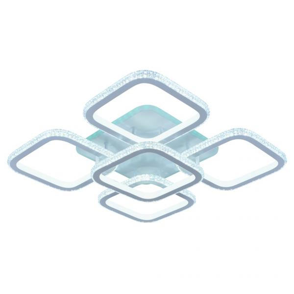 Люстра потолочная светодиодная с пультом ДУ Profit Light 8023/4+1 WHT 300W+10W RGB