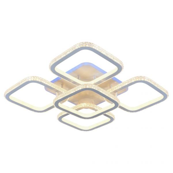 Люстра потолочная светодиодная с пультом ДУ Profit Light 8023/4+1 WHT 300W+10W RGB