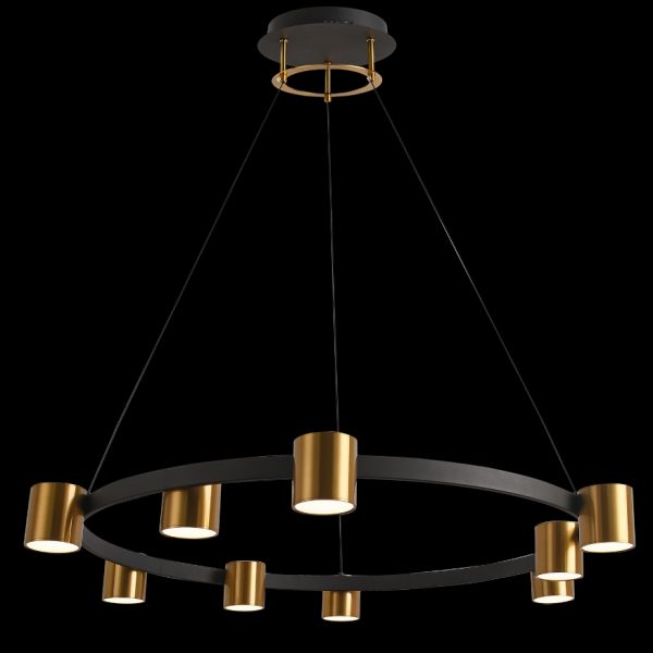 Подвесная светодиодная люстра Natali Kovaltseva Loft LED LAMPS 81129/7C BRASS BLACK