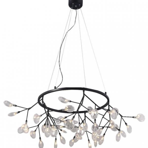 Подвесная светодиодная люстра Crystal Lux Evita SP45 D BLack/Transparent