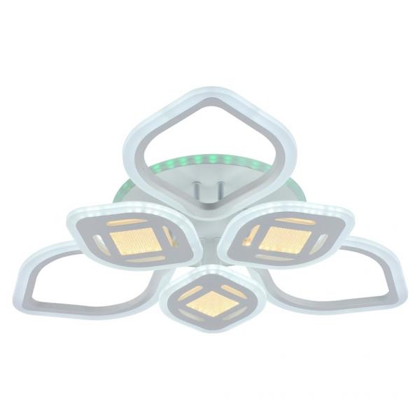 Светодиодная диммируемая люстра с ПДУ Profit Light 8439/3+3 WHT 150W+8W RGB