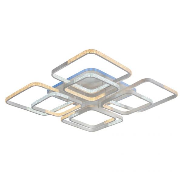 Светодиодная диммируемая люстра с ПДУ Profit Light 8026/4+4 WHT B 288W+14W RGB