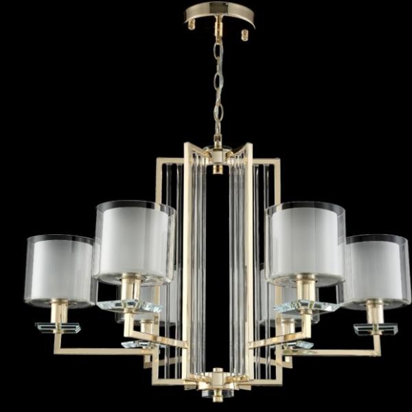 Подвесная люстра Crystal Lux NICOLAS SP-PL6 GOLD/WHITE