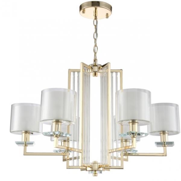 Подвесная люстра Crystal Lux NICOLAS SP-PL6 GOLD/WHITE