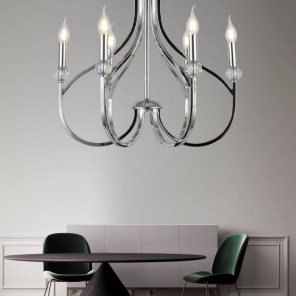LDP 1250-6 CHR Подвесная люстра Lumina Deco Archetype