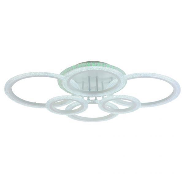 Светодиодная диммируемая люстра с ПДУ Profit Light 8086/6 WHT 132W+8W RGB