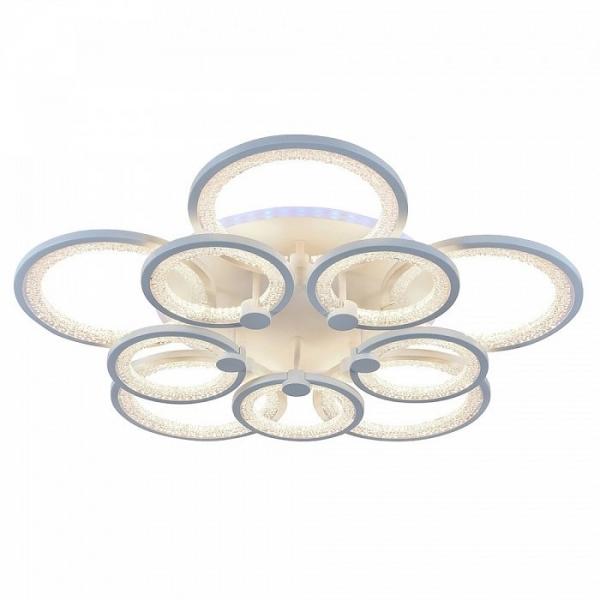 Светодиодная диммируемая люстра с ПДУ Profit Light 8002/5+5 WHT 240W+11W RGB