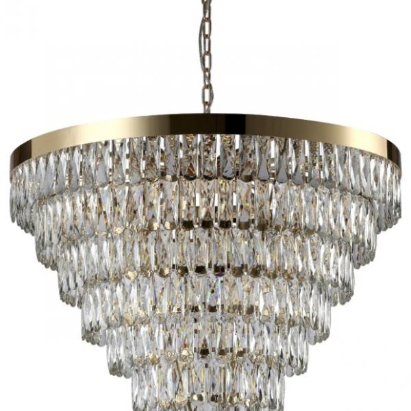 Подвесная люстра Crystal Lux Abigal SP22 D820 GOLD/TRANSPARENT