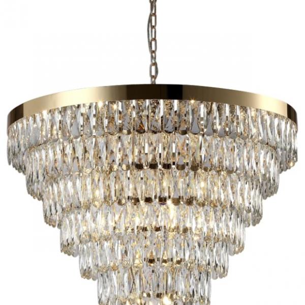 Подвесная люстра Crystal Lux Abigal SP22 D820 GOLD/TRANSPARENT