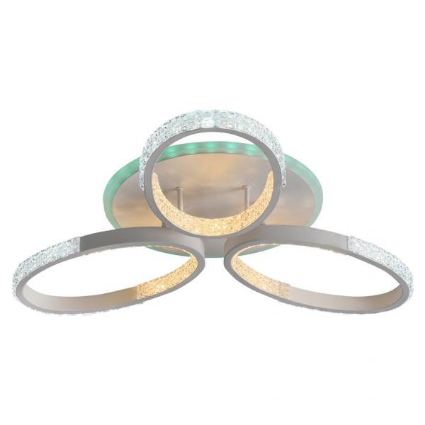 Светодиодная диммируемая люстра с ПДУ Profit Light 8097/3 WHT 66W+6W RGB