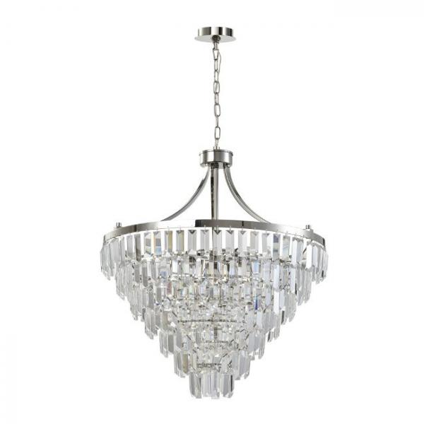 Подвесная люстра с хрусталем Novello Lumien Hall LH0039/13P-NK-CL