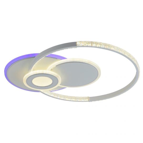 Светодиодная диммируемая люстра с ПДУ Profit Light 8291 WHT 96W+8W RGB