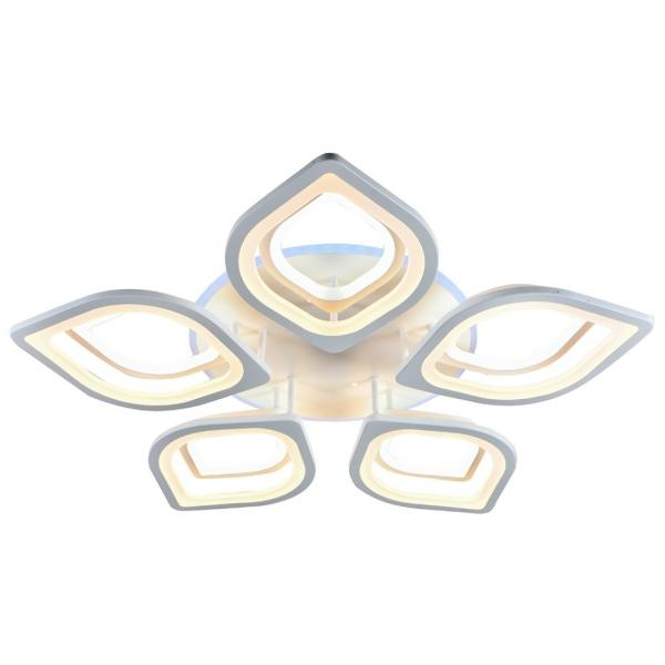 Светодиодная люстра с ПДУ Profit Light 8069/5+5 WHT 220W+11W RGB