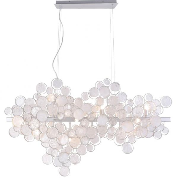 Подвесная люстра Crystal Lux Deseo SP12 L1000 Silver (1561/212)