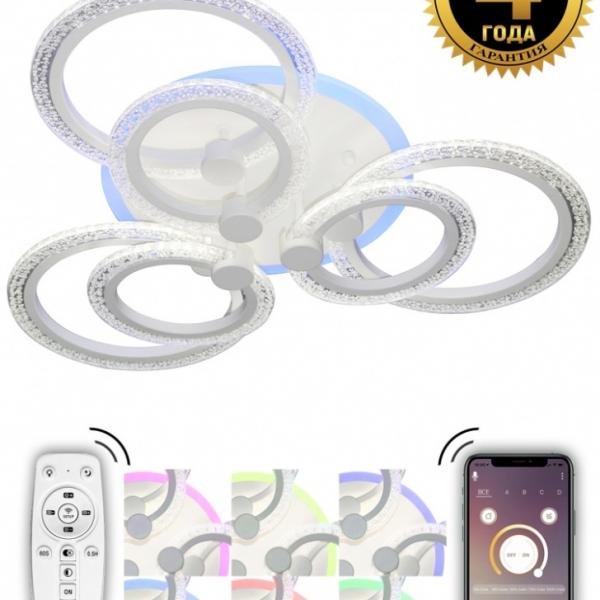 Потолочная светодиодная люстра с Bluetooth и пультом Natali Kovaltseva HIGH-TECH LED LAMPS 82013