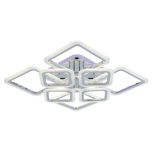 Светодиодная диммируемая люстра с ПДУ Profit Light 8087/4+4 CHR A 224W+11W RGB