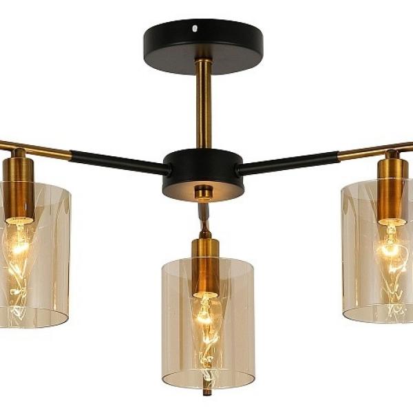 Люстра на штанге Escada 671/3P Black/Gold