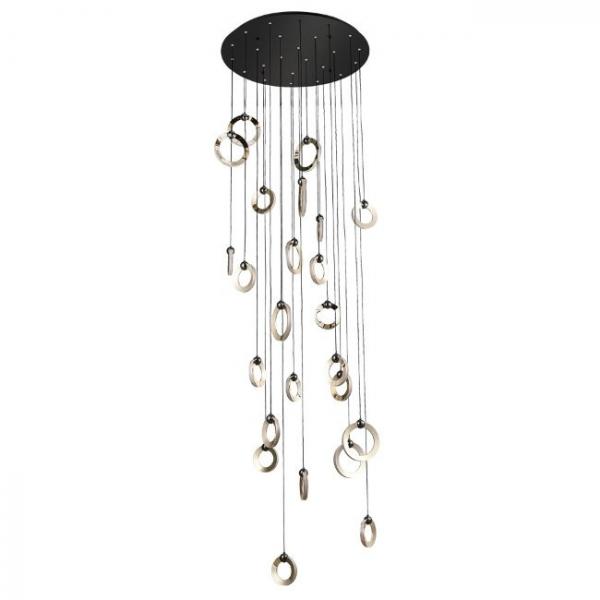 Подвесная светодиодная люстра Lumien Hall Livin LH8028/24P-BK-SGD-PBK