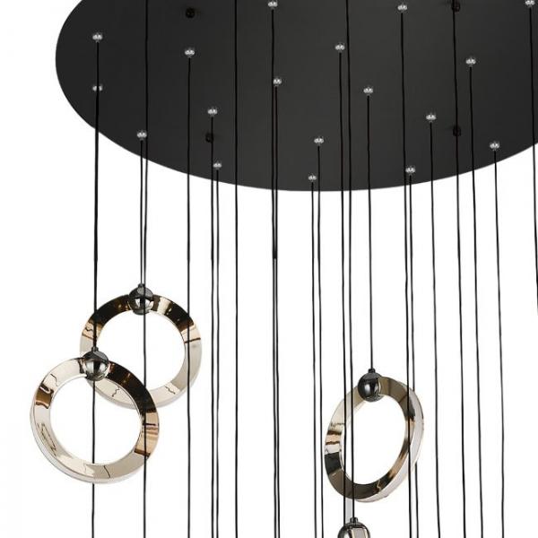 Подвесная светодиодная люстра Lumien Hall Livin LH8028/24P-BK-SGD-PBK