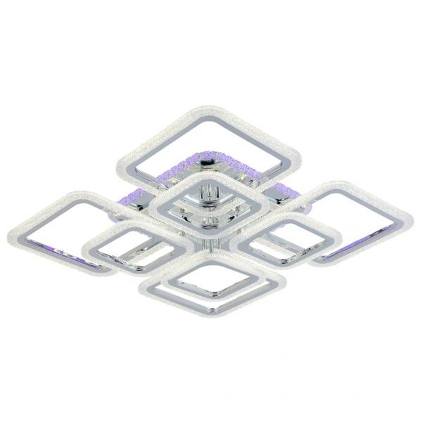 Светодиодная диммируемая люстра с ПДУ Profit Light 8087/4+4 CHR B 224W+11W RGB