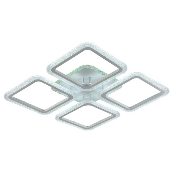 Светодиодная диммируемая люстра с ПДУ Profit Light 8087/4 WHT 107W+8W RGB