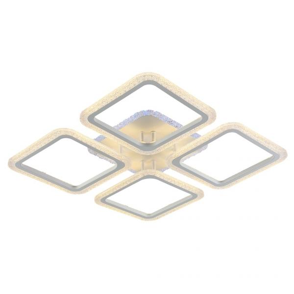 Светодиодная диммируемая люстра с ПДУ Profit Light 8087/4 WHT 107W+8W RGB