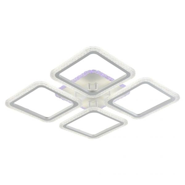 Светодиодная диммируемая люстра с ПДУ Profit Light 8087/4 WHT 107W+8W RGB