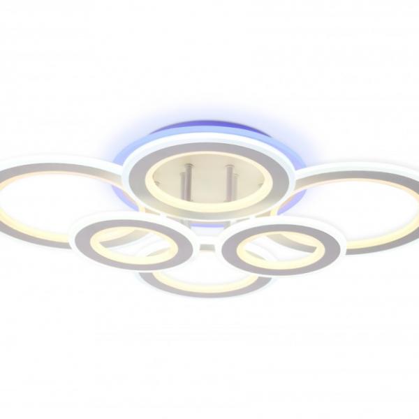 Потолочная диммируемая люстра с пультом ДУ Ambrella light FA8808 WH
