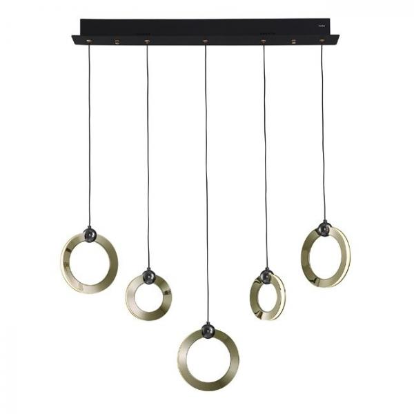 Подвесная светодиодная люстра Lumien Hall Livin LH8028/5P-BK-SGD-PBK