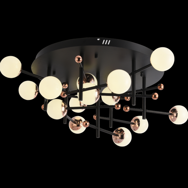 Потолочная светодиодная люстра Natali Kovaltseva Loft LED LAMPS 81344 GOLD BLACK