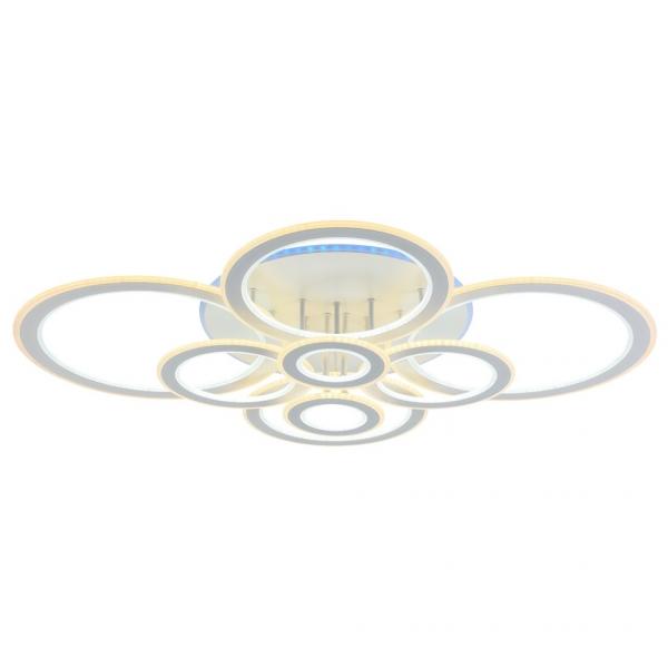 Светодиодная диммируемая люстра с ПДУ Profit Light 8881/8 WHT 260W+14W RGB
