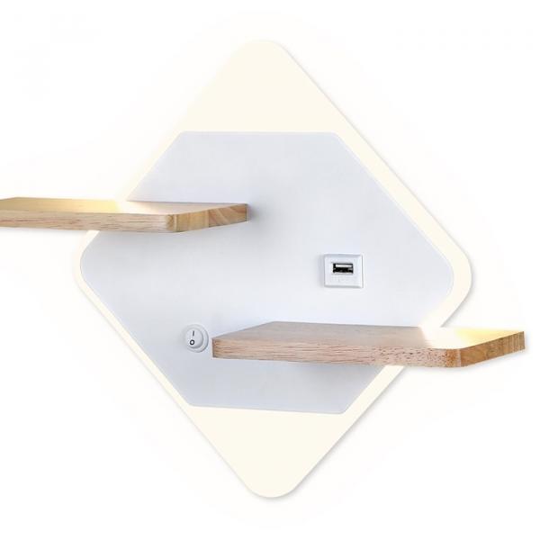 Настенный светодиодный светильник с полками и USB портом Ambrella light Wall FW100 (00-00003311)