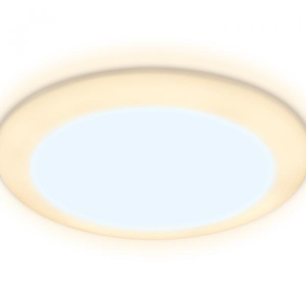 Встраиваемый cветодиодный светильник с регулируемым крепежом и подсветкой Ambrella light Downlight DCR303