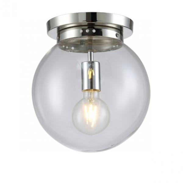 Потолочный светильник Crystal Lux MARIO PL1 D250 NICKEL/TRANSPARENTE