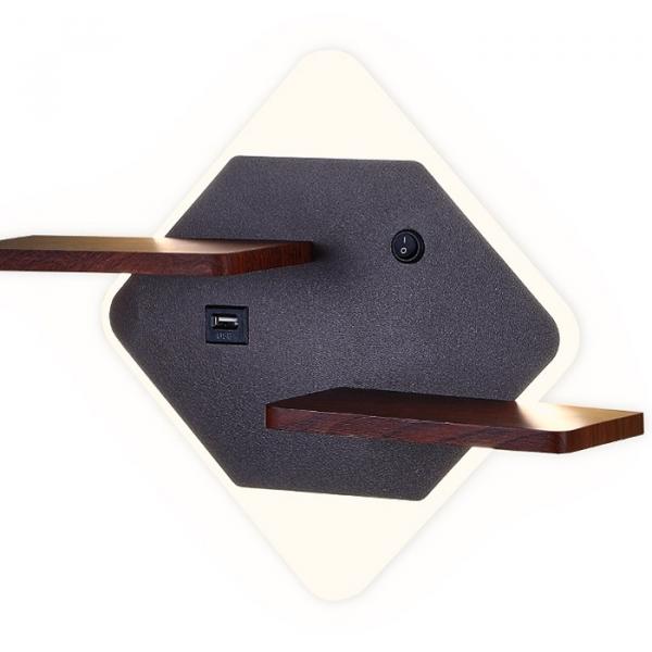 Настенный светодиодный светильник с полками и USB портом Ambrella light Wall FW101 (00-00003312)