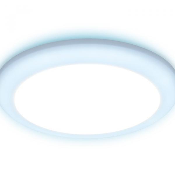 Встраиваемый cветодиодный светильник с регулируемым крепежом и подсветкой Ambrella light Downlight DCR309
