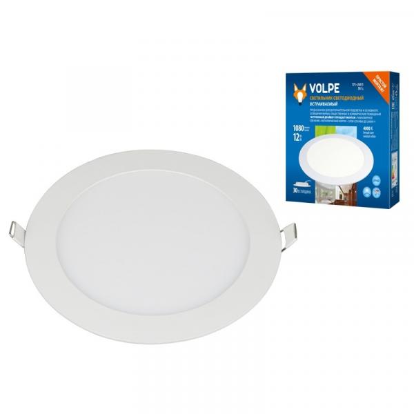 UL-00004662 Встраиваемый светодиодный светильник Volpe ULM-Q236 12W/4000K WHITE