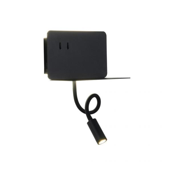 Настенный светодиодный светильник спот с полочкой, USB порт ST Luce Pinaggio SL1576.401.02