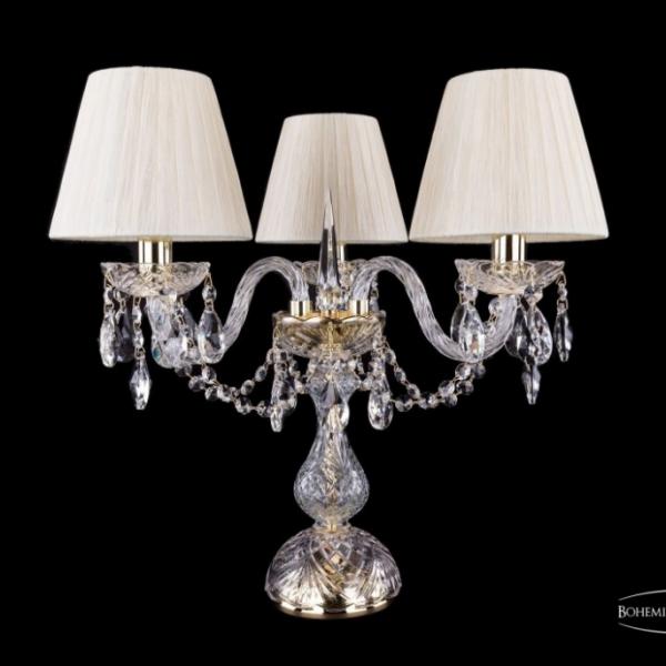 1406L/3/141-39/G/SH33-160 Настольная лампа Bohemia Ivele Crystal