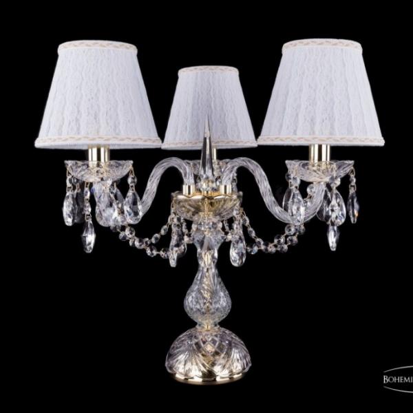 1406L/3/141-39/G/SH13a-160 Настольная лампа Bohemia Ivele Crystal