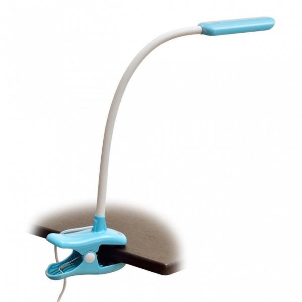 Сенсорная настольная лампа с диммером на прищепке Uniel TLD-554 Blue/LED/400Lm/5500K/Dimmer (UL-00003646)