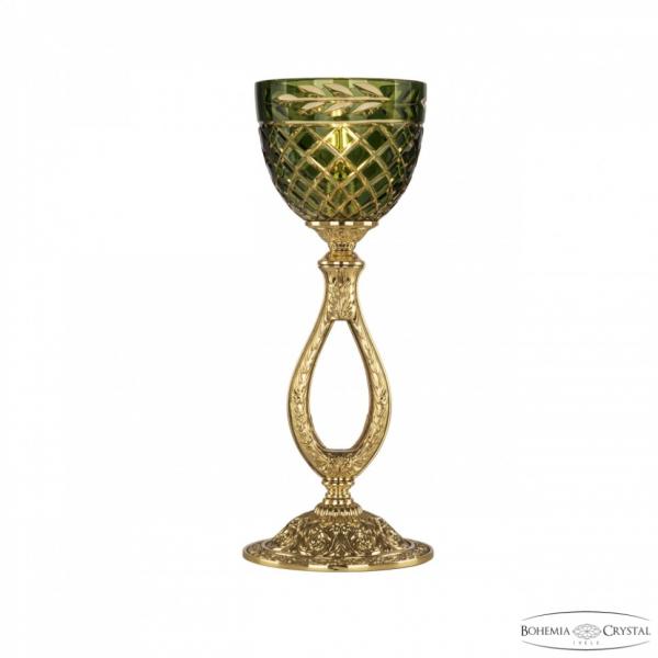 Настольная лампа Bohemia Ivele Crystal 71300L/15 G P1 Amber-Green/H-1J