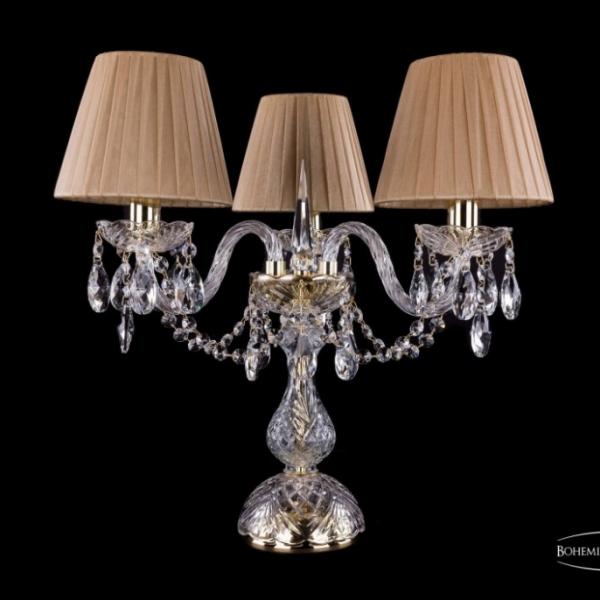 1406L/3/141-39/G/SH37-160/ Настольная лампа Bohemia Ivele Crystal