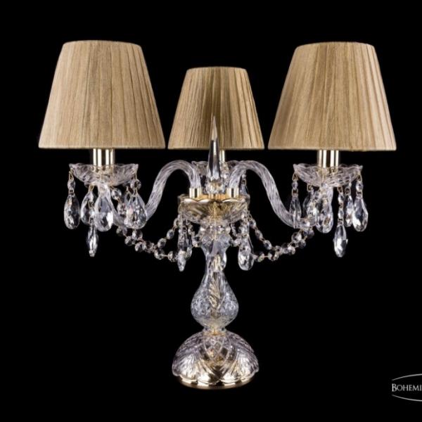 1406L/3/141-39/G/SH7-160 Настольная лампа Bohemia Ivele Crystal