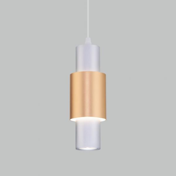 Подвесной светодиодный светильник Bento Eurosvet 50204/1 LED матовое серебро/матовое золото (a051715)