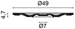 R18 Потолочная розетка из полиуретана